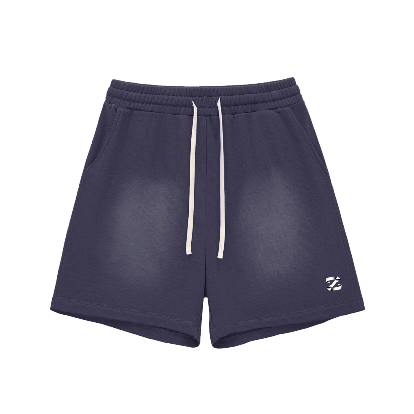 Z Sun Fade Raw Edge Cotton Shorts