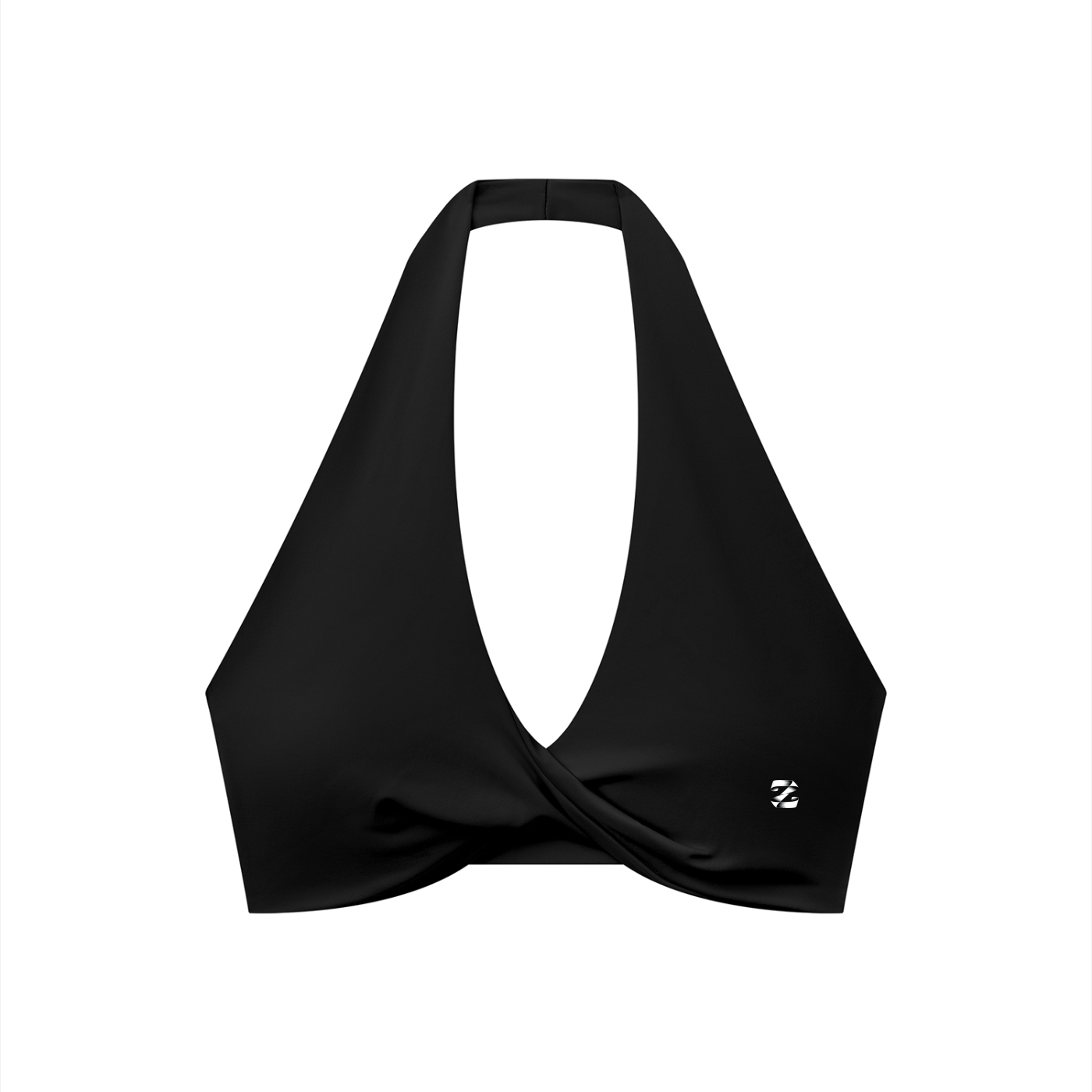 Women's Pleated Halter Sports Bra