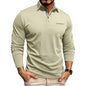 Mens Breathable Polo Shirt Long Sleeve