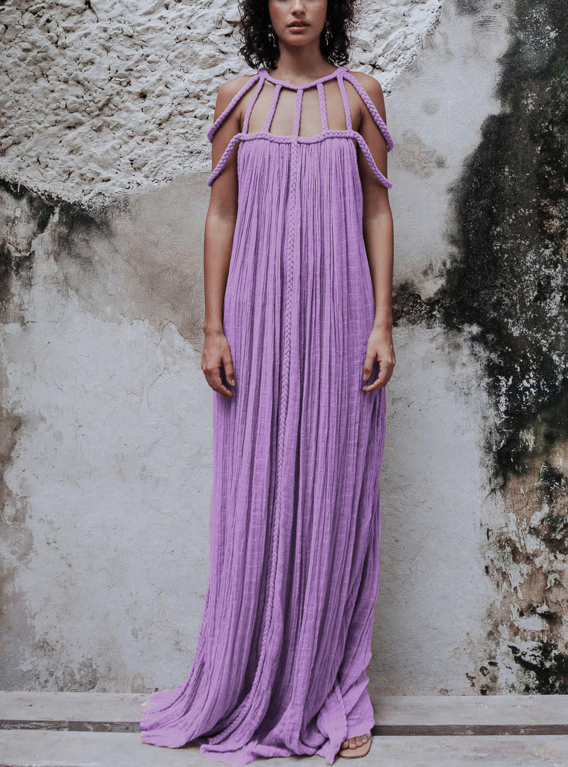 Casual Drawstring A-Line Dress
