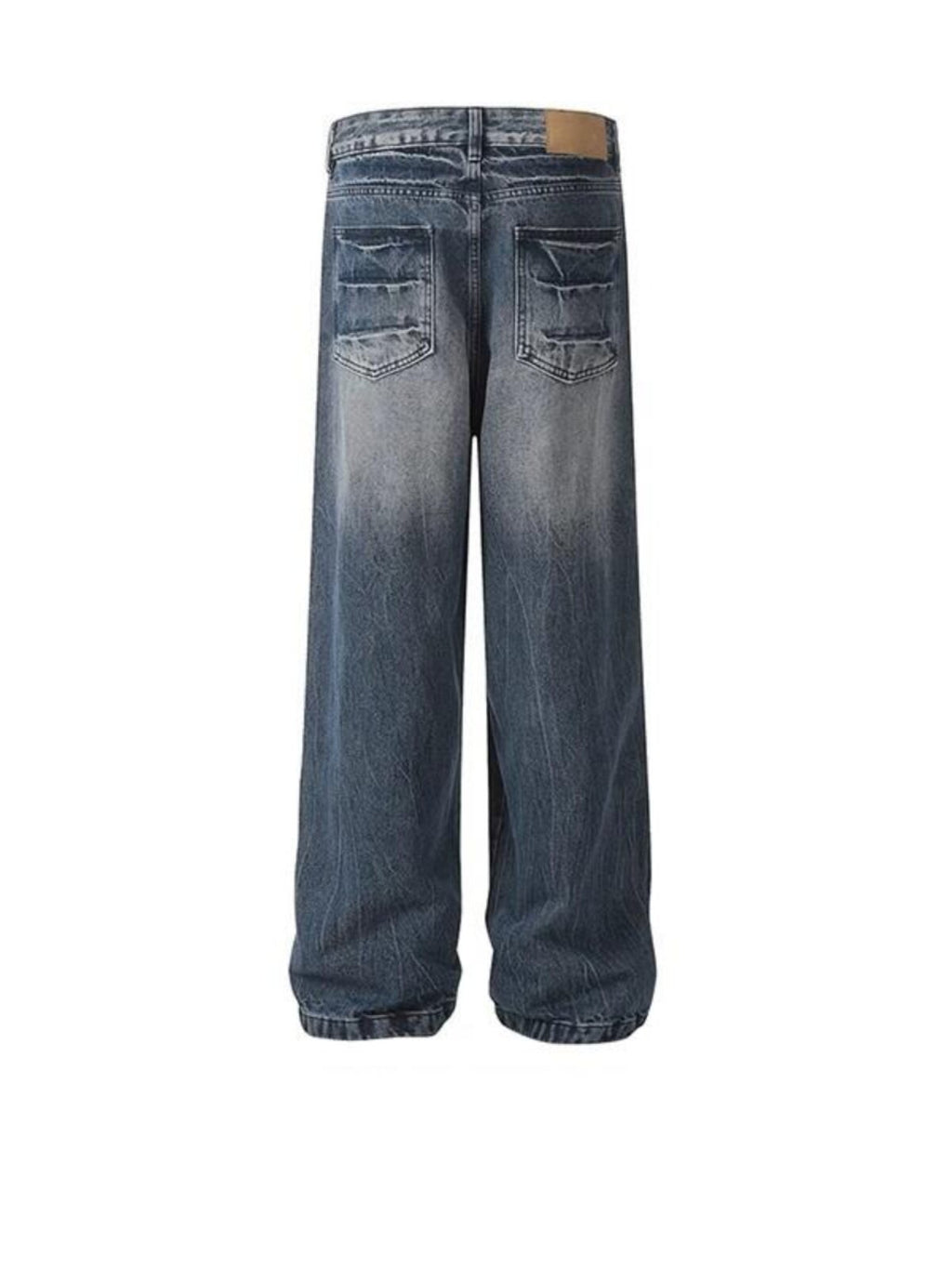 Lightning stripe washed straight leg jeans