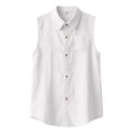 Men's Sleeveless Linen Shirt Vest
