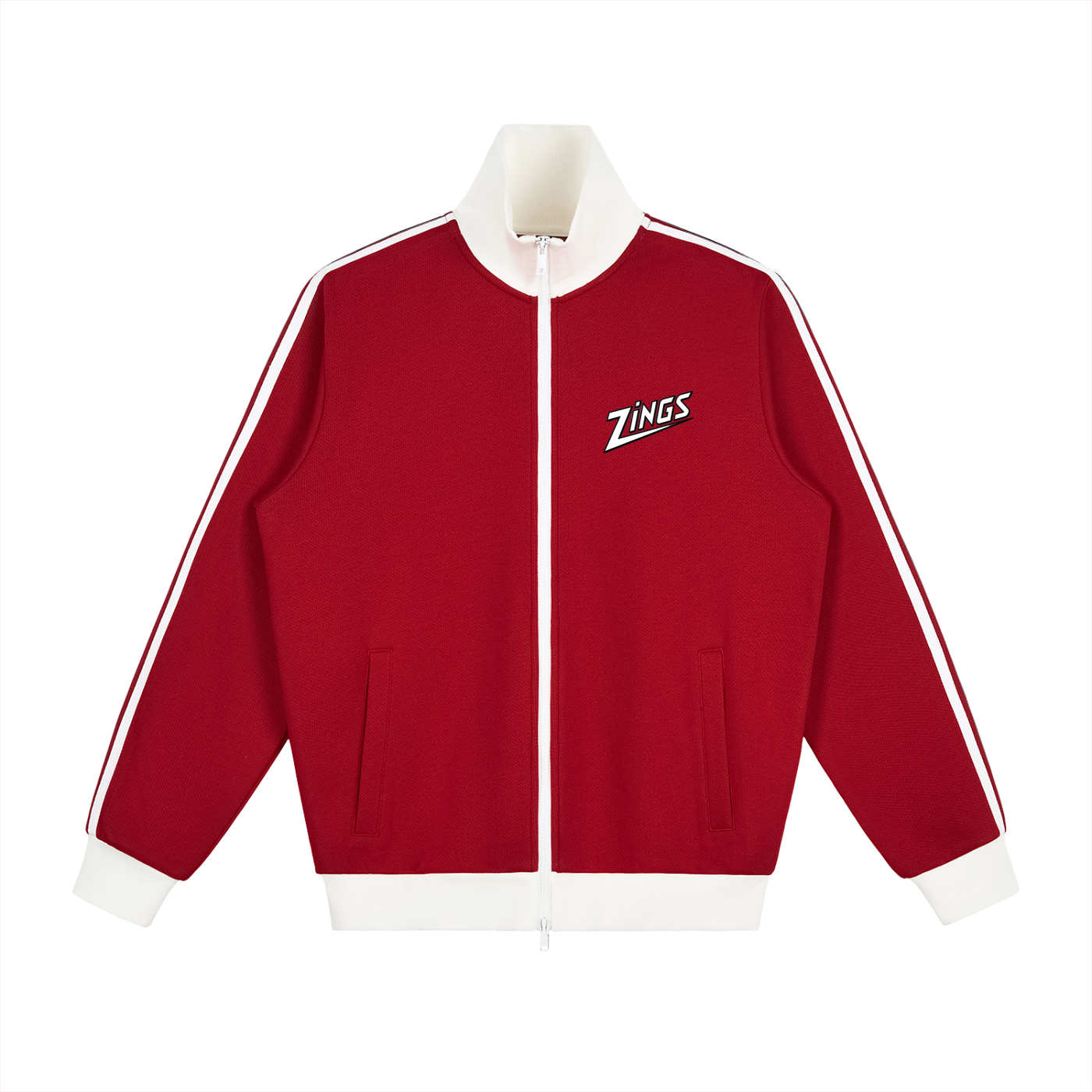 Contrast Side Stripe Fleece Track Jacket