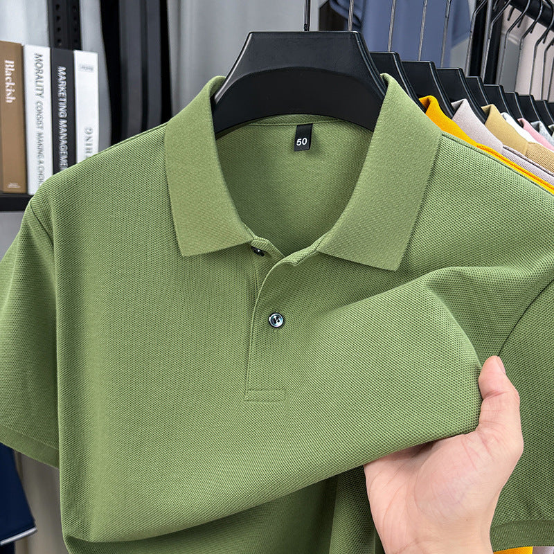 Mens Cotton Polo Shirt Short Sleeve Casual Top