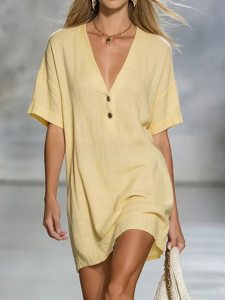V-Neck Loose Summer Dress