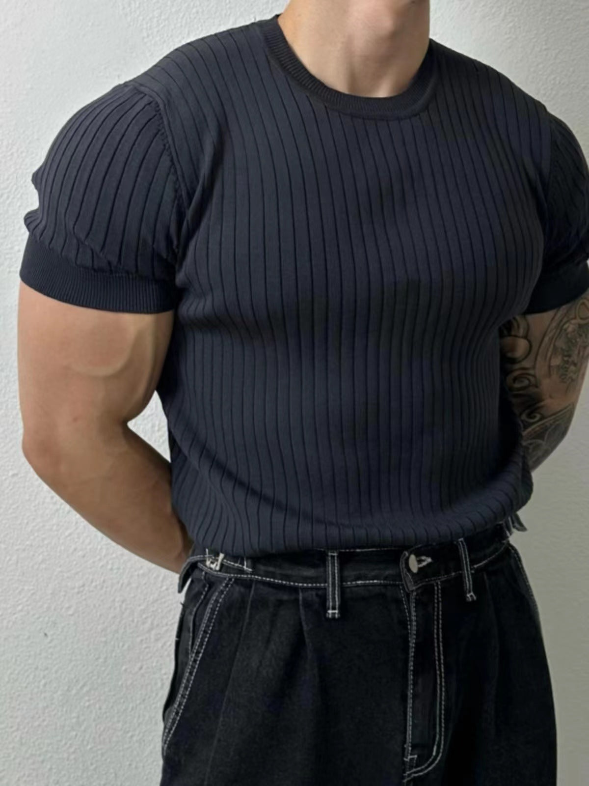 Mens Breathable Knit T-shirt