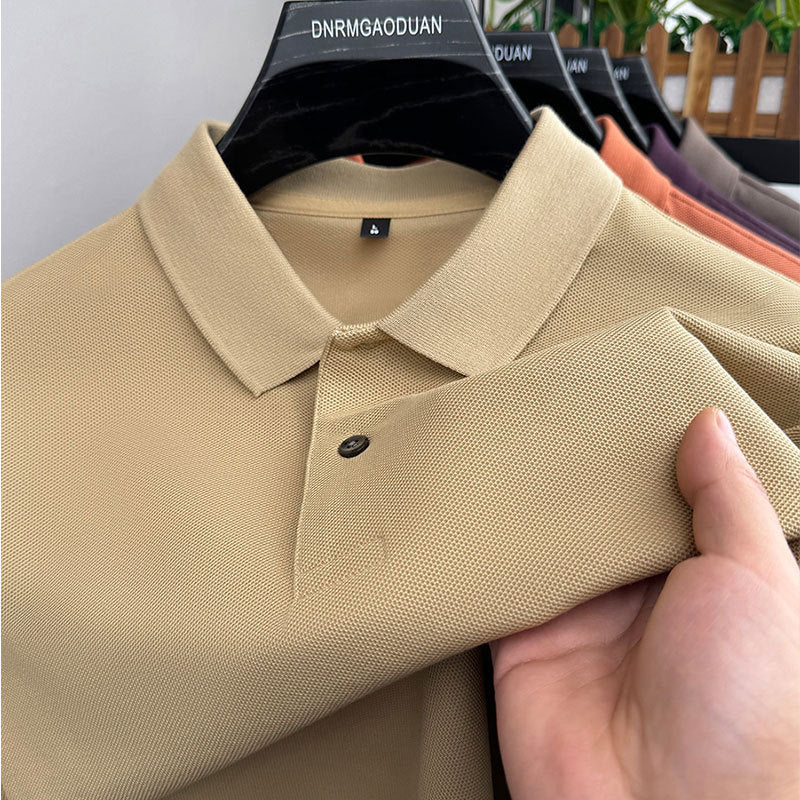 Mens Cotton Polo Shirt Short Sleeve Casual Top