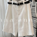Women's Linen Wide-Leg Shorts