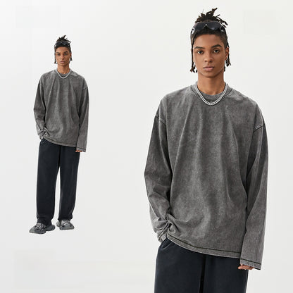 Retro men's long-sleeved T-shirt