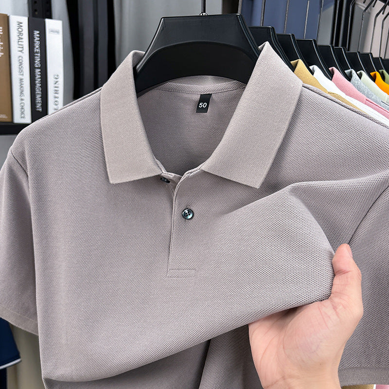 Mens Cotton Polo Shirt Short Sleeve Casual Top