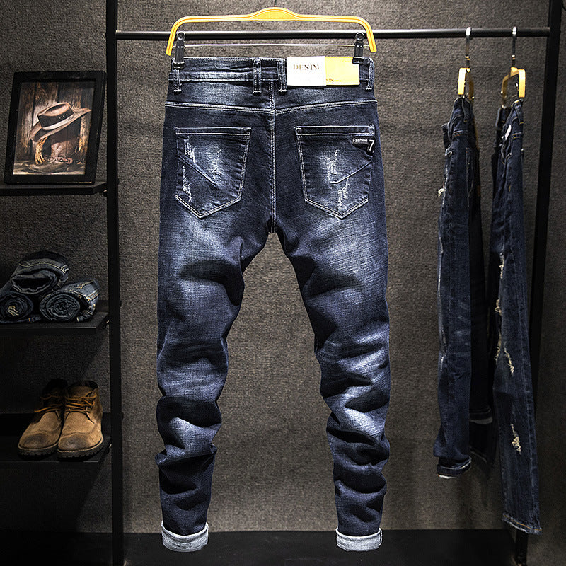 Stretch Ripped Slim Fit Jeans