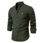 Mens Cotton Long Sleeve Casual Shirt