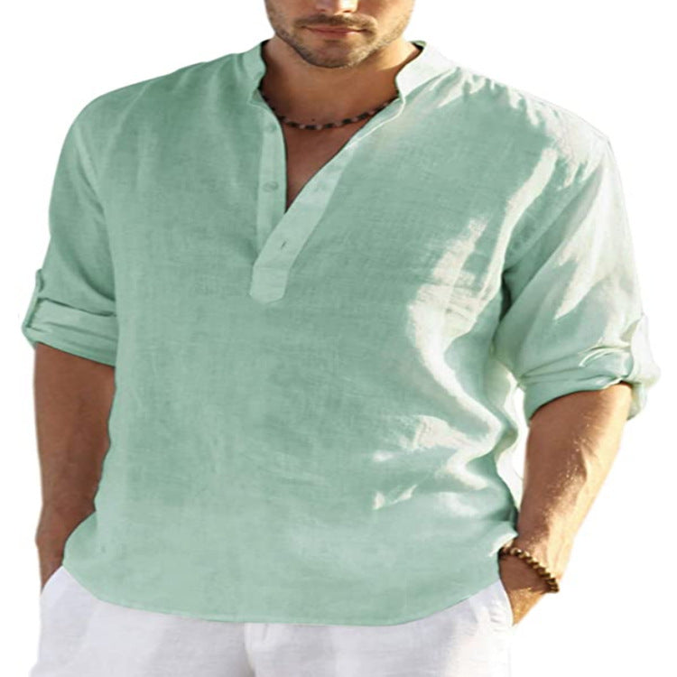 Men's Linen Long-Sleeve T-Shirt