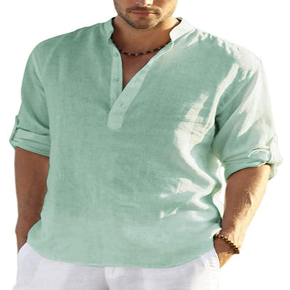 Men's Linen Long-Sleeve T-Shirt