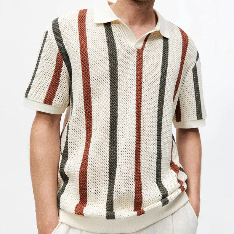 Mens Breathable Slim Fit Polo Shirt
