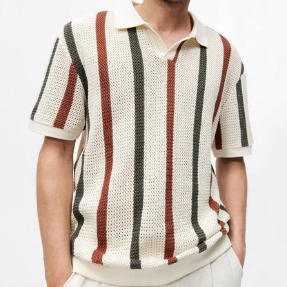 Mens Breathable Slim Fit Polo Shirt