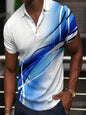 Printed buttoned short-sleeved shirt