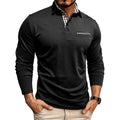 Mens Breathable Polo Shirt Long Sleeve