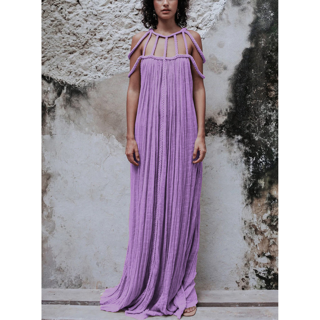 Casual Drawstring A-Line Dress