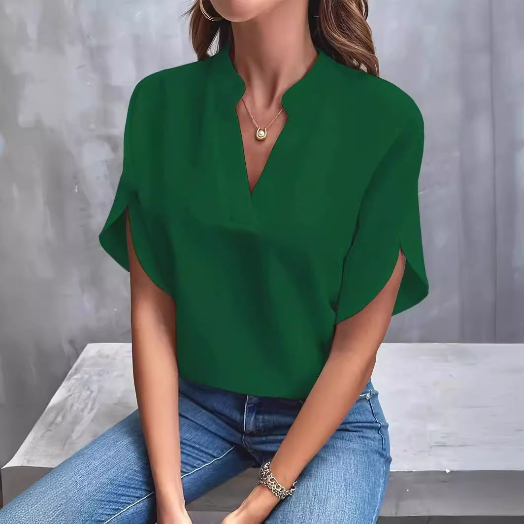 Womens Casual V-neck Shirt
