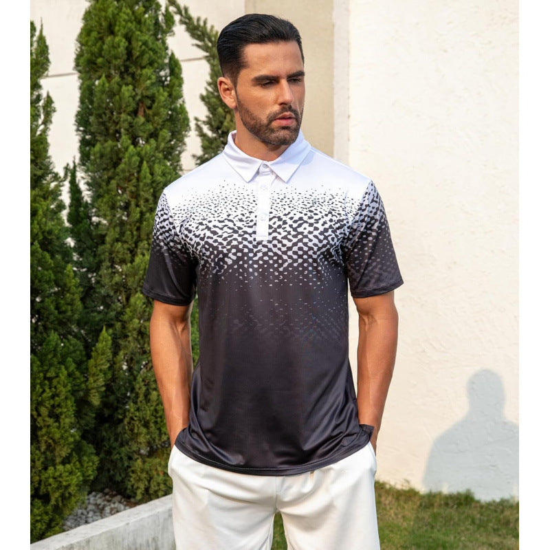 Classic Floral Print Mens Polo Shirt