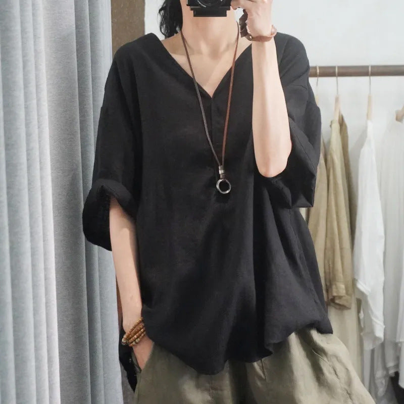 Womens Casual V-Neck T-Shirt