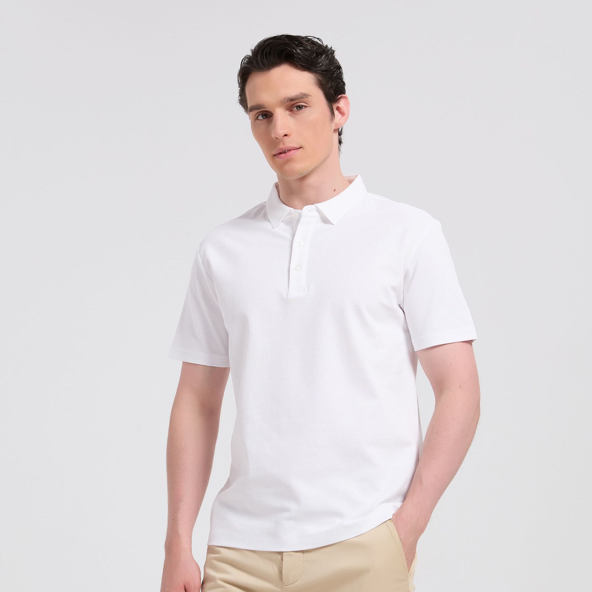Summer Antibacterial Cotton Polo Shirt