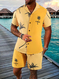 Men's 3D Printed Tropical Shirt and Shorts Set