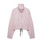 Polka Dot Drawstring Jacket and Pants