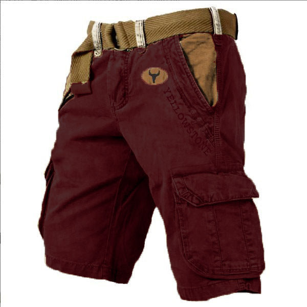 Mens Summer Cargo Shorts Loose Fit