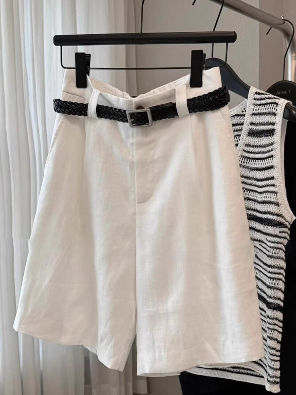Women's Linen Wide-Leg Shorts