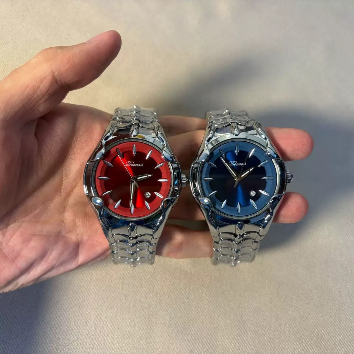 Men's Y2K Style Quartz Watch with Wormhole Dial