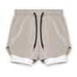 Men's Quick-Dry Fitness Shorts Double-Layer Athletic Design