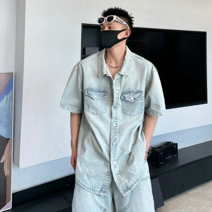 men denim suit