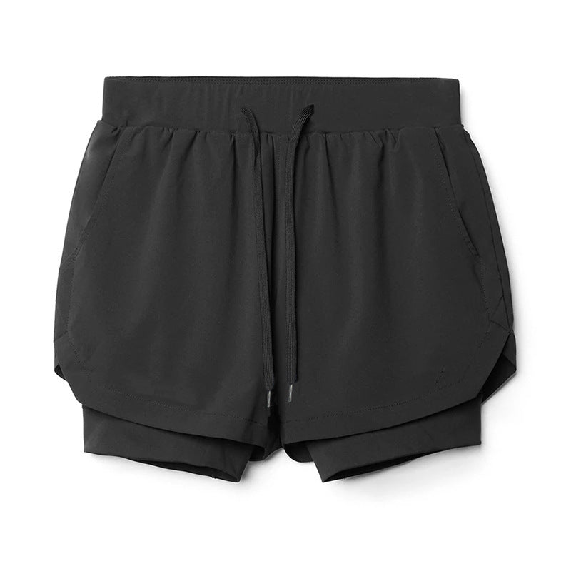 Men's Quick-Dry Fitness Shorts Double-Layer Athletic Design
