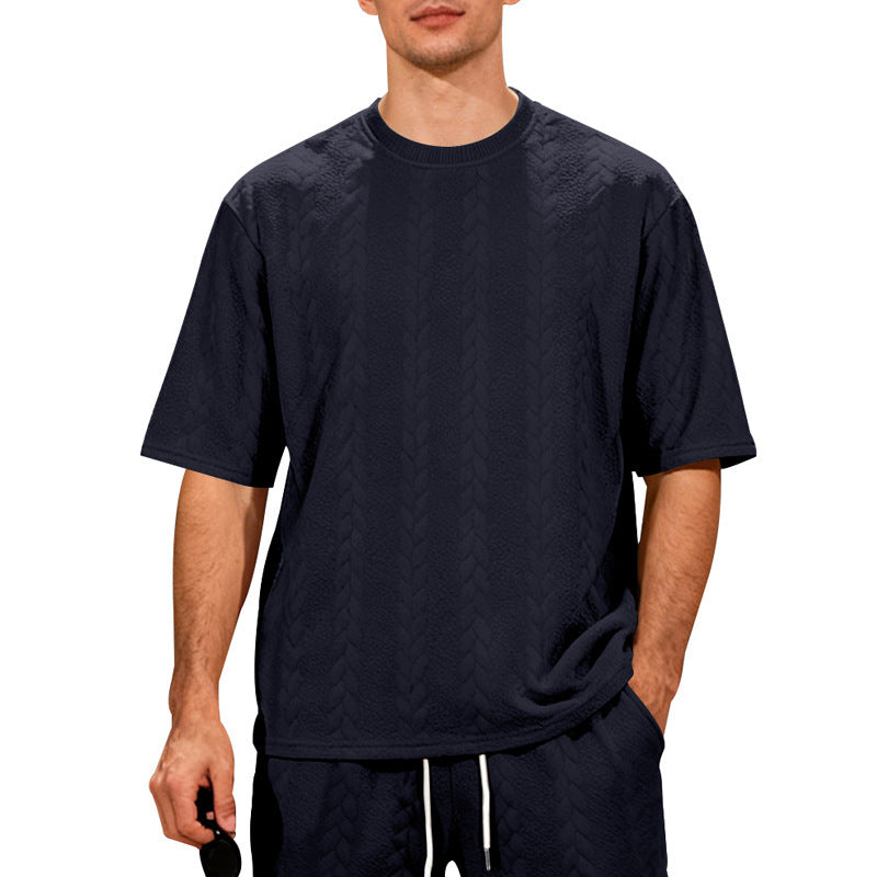 Heavyweight Jacquard Knit T-Shirt