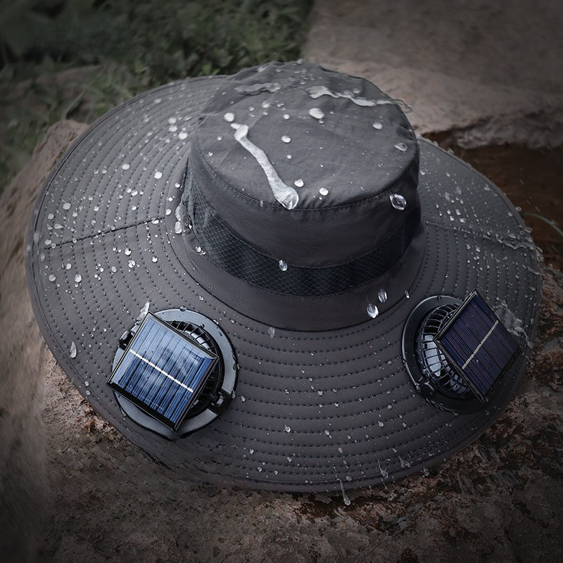 Solar Powered Cooling Hat with Dual Fans