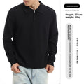 Mens Long Sleeve Knitted Polo Shirt
