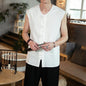 Chinese Style Cotton Linen Sleeveless Vest