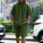 Men's Casual Short Sleeve T-Shirt and Shorts Set