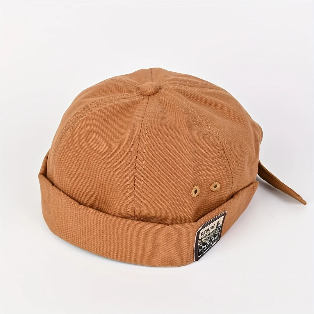 Retro Docker Brimless Rolled Cuff Skull Cap