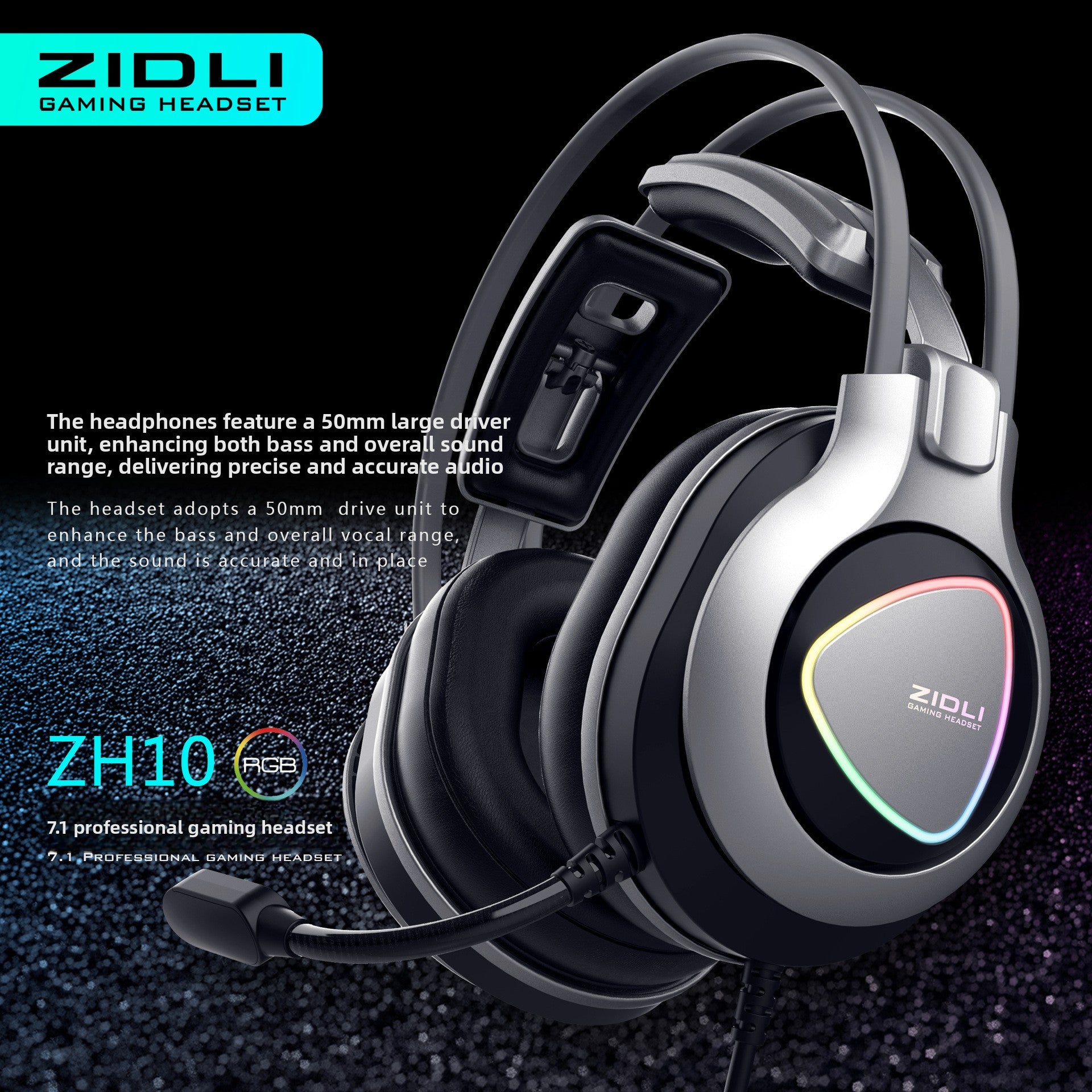 ZIDLI ZH10 Wired Gaming Headset with Microphone