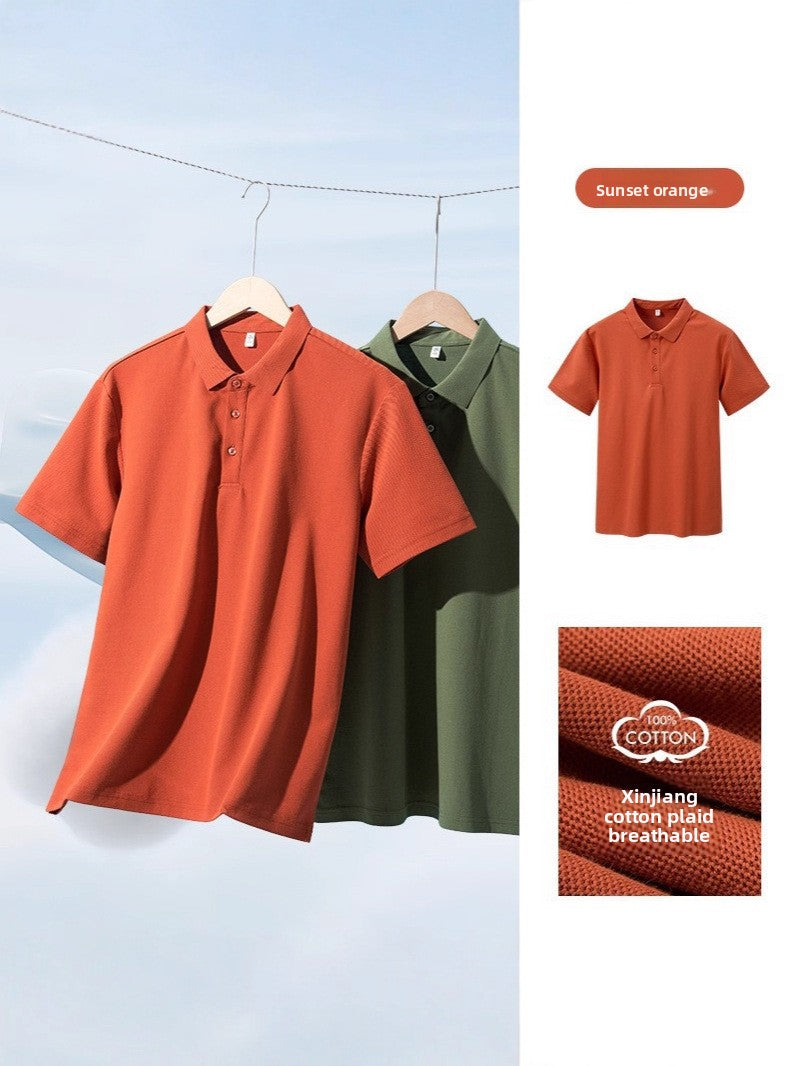 Summer Antibacterial Cotton Polo Shirt