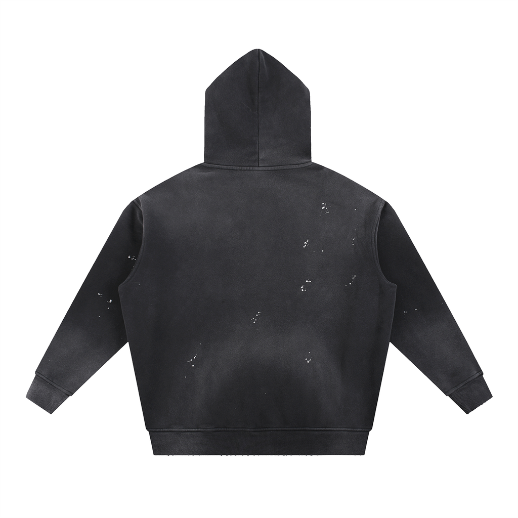 Zings Vintage Washed Frayed Fleece Hoodie