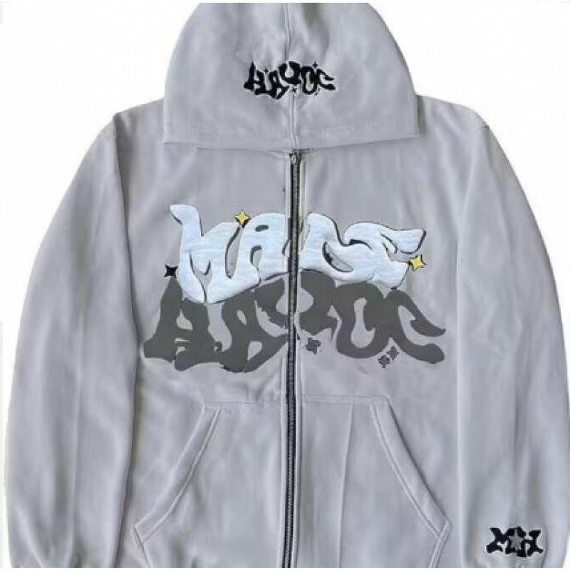 Gothic Punk Zip Up Hoodie Streetwear