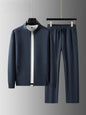 Men's Stand Collar Sweater Cardigan and Pants Set