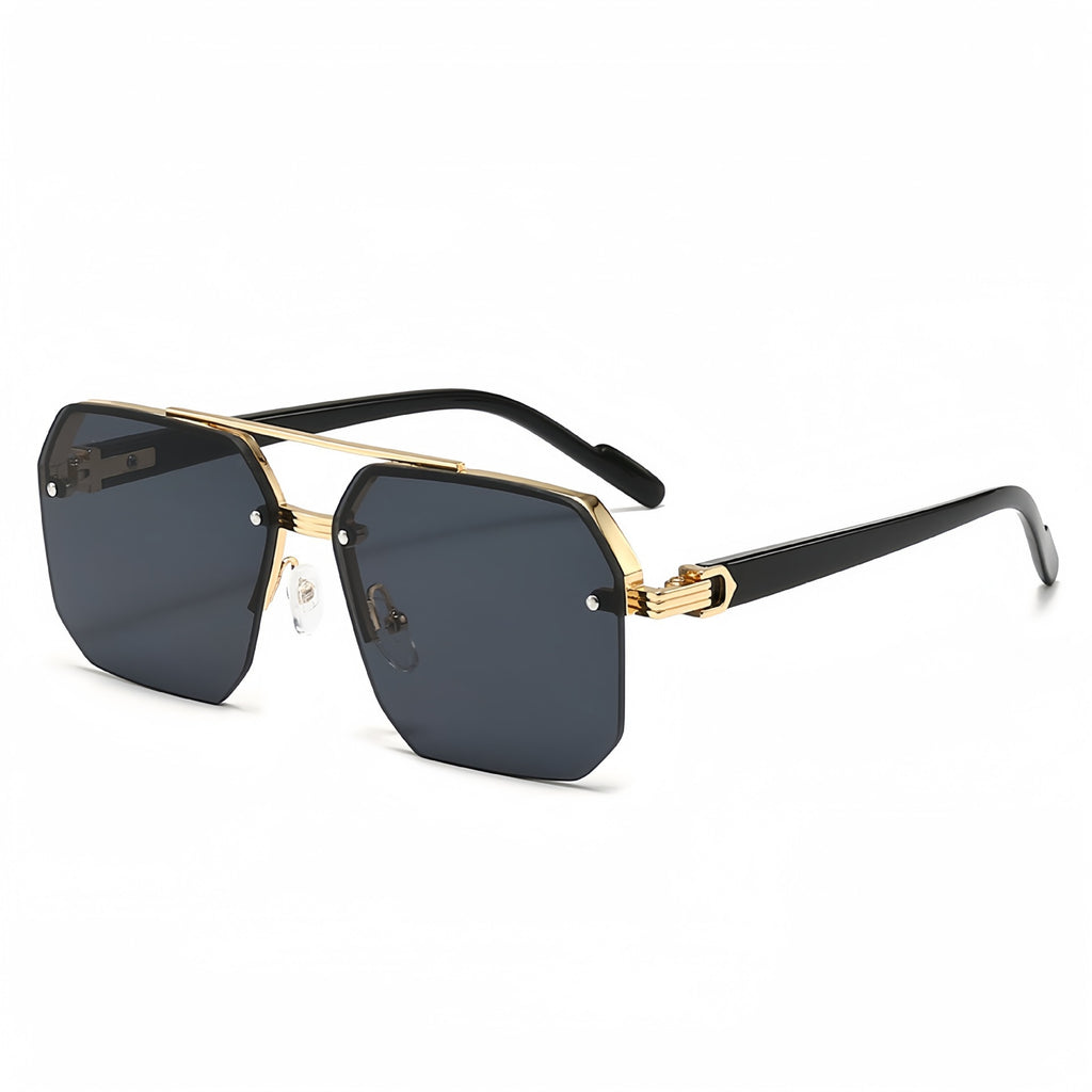 Half Frame Square Sunglasses for Men