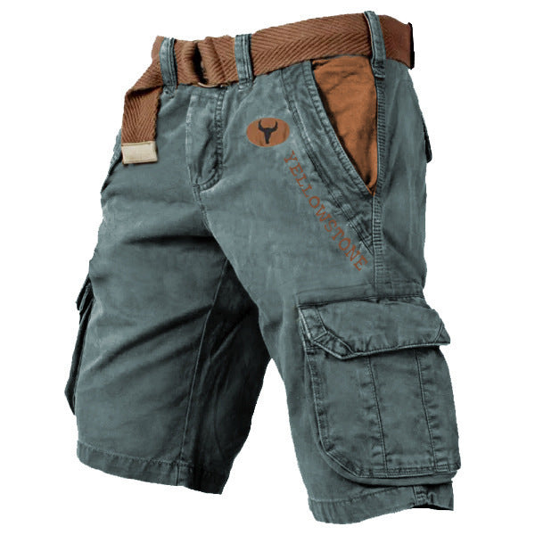 Mens Summer Cargo Shorts Loose Fit