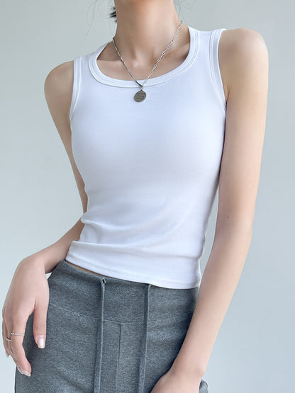 Womens Sleeveless Cotton Back Strap Top