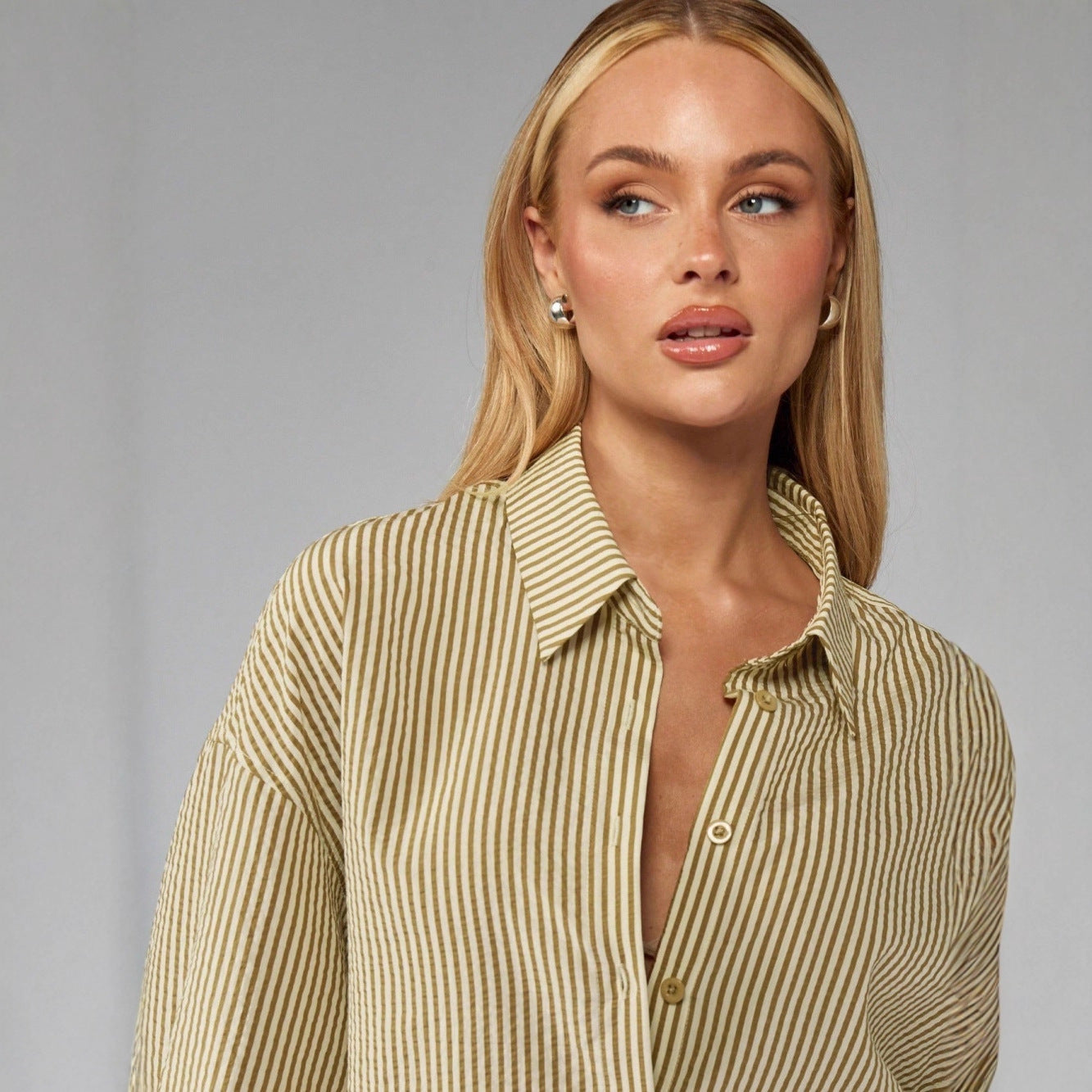 Women's Striped Loose Shirt